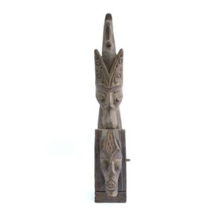 WOODEN CONTAINER 400mm Batak Jewelry Medicine Chamber Box Wood Carving Statue Figure Figurine