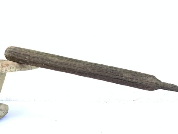 PESTLE MORTAR 236mm LESUNG Traditional Antique Wood Paddy Farming Artifact Sculpture