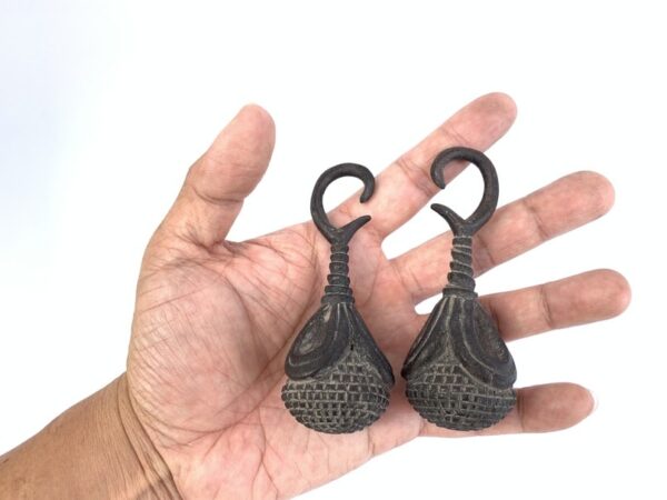 WOOD EARWEIGHT 95mm Giant Borneo Earring Tribal Ear Body Piercing Areca Betel Nut