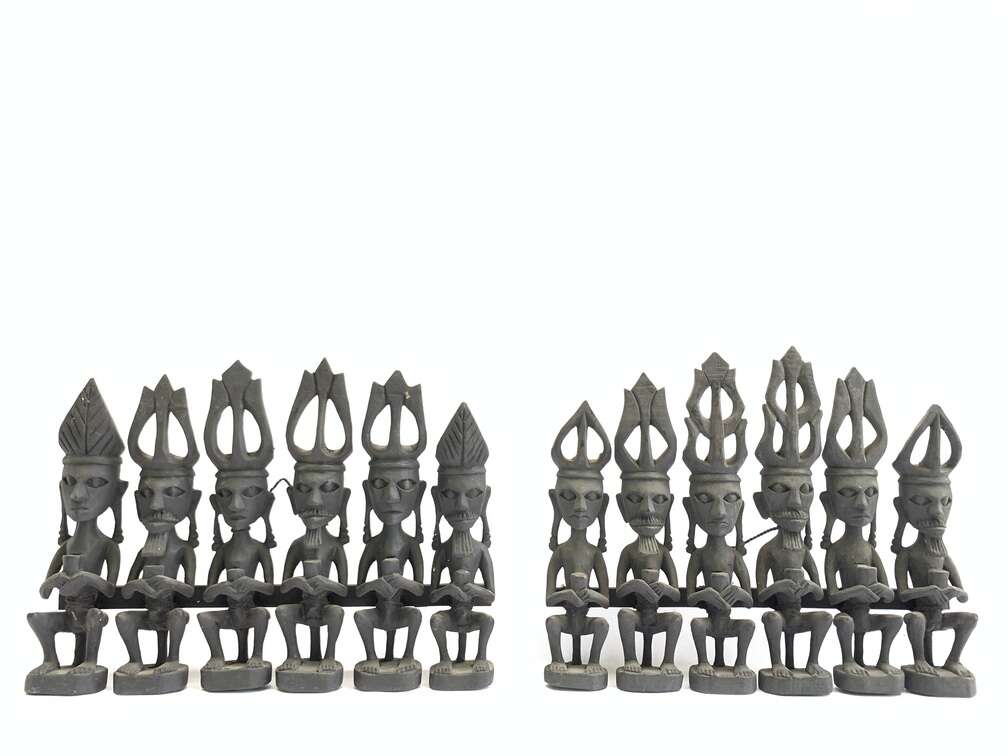 Art Sculpture 320mm Nias Warrior Statue Interior Hotel Home Pub Bar Office Tribal Sculpture Figure Figurine Art Sculpture 320mm Nias Warrior Statue Interior Hotel Home Pub Bar Office Tribal Sculpture Figure Figurine