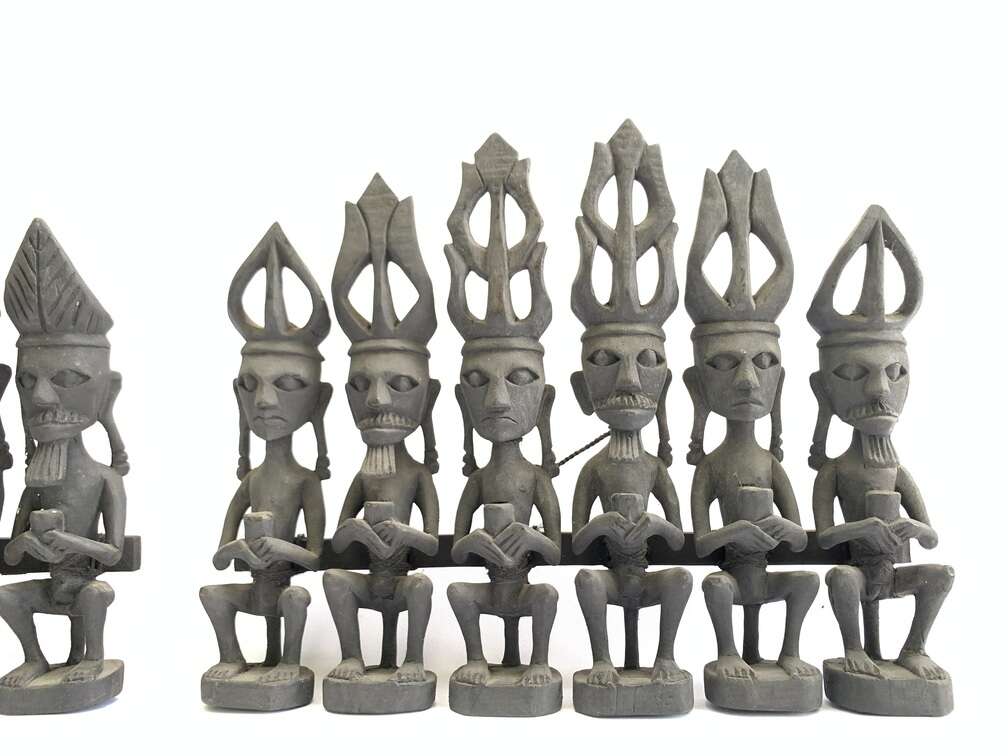 Art Sculpture 320mm Nias Warrior Statue Interior Hotel Home Pub Bar Office Tribal Sculpture Figure Figurine Art Sculpture 320mm Nias Warrior Statue Interior Hotel Home Pub Bar Office Tribal Sculpture Figure Figurine