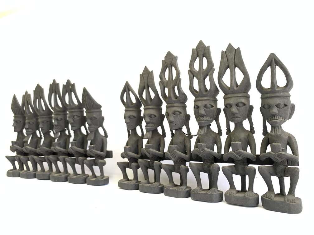 Art Sculpture 320mm Nias Warrior Statue Interior Hotel Home Pub Bar Office Tribal Sculpture Figure Figurine Art Sculpture 320mm Nias Warrior Statue Interior Hotel Home Pub Bar Office Tribal Sculpture Figure Figurine