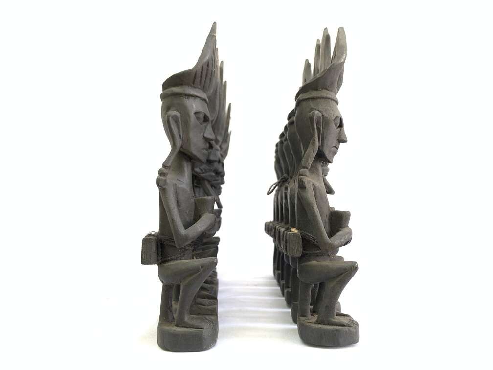 Art Sculpture 320mm Nias Warrior Statue Interior Hotel Home Pub Bar Office Tribal Sculpture Figure Figurine Art Sculpture 320mm Nias Warrior Statue Interior Hotel Home Pub Bar Office Tribal Sculpture Figure Figurine