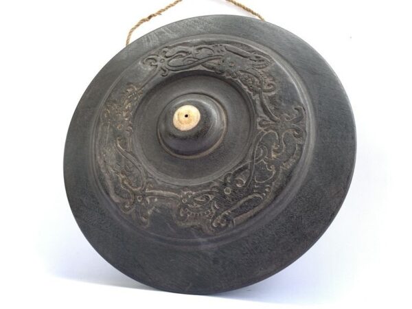 WOODEN GONG 360mm BORNEO Drum Music Musical Tribal Percussion Instrument