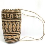 BORNEO BAG AJAT 350mm (Lintah/Leech Pattern) Fiber Art Backpack Handbag Tribal Carrier #6
