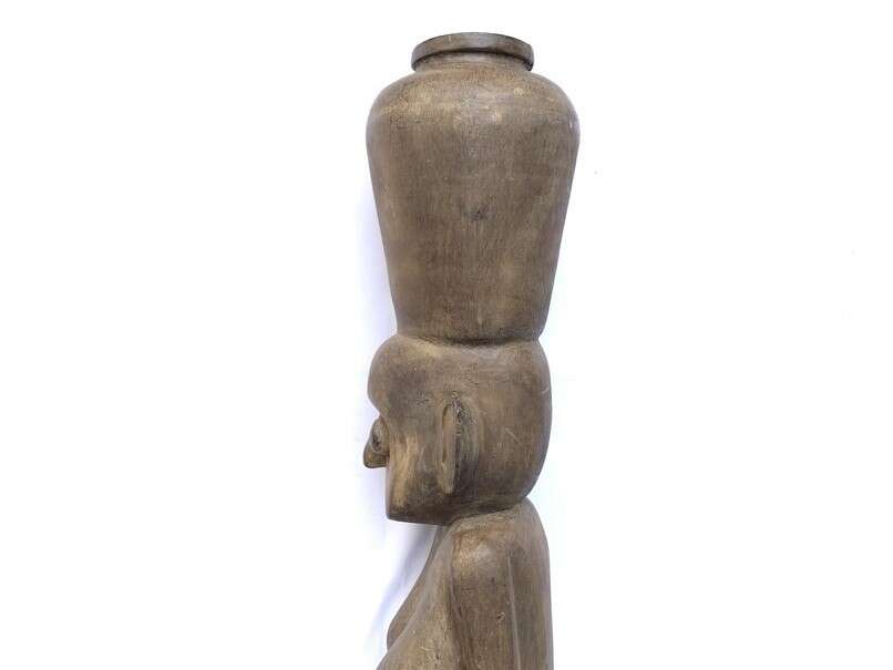 BALINESE WOMEN SCULPTURE 1200mm Bali Aga Tribe Statue Figure Figurine Jar BALINESE WOMEN SCULPTURE 1200mm Bali Aga Tribe Statue Figure Figurine Jar
