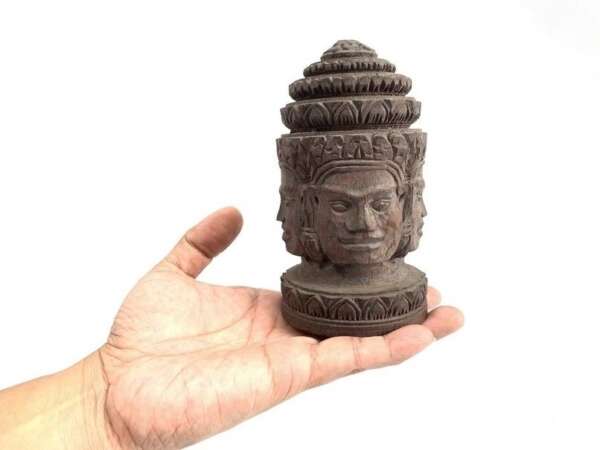 Four Face Buddha 140mm Head Statue Figure Figurine Sculpture Worship Brahma God Hindu