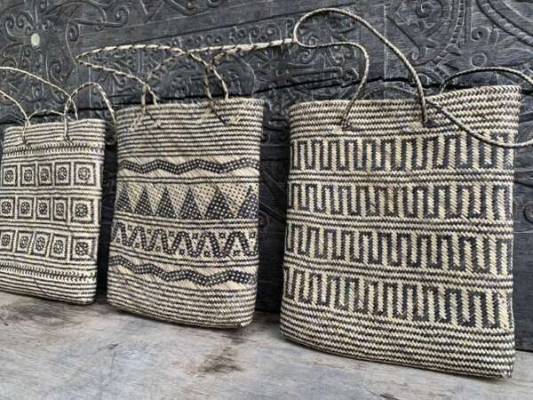 Woven Bag Handbag (3 Pieces) Shoulder Bag Weaving Basket Tote Fashion Traditional Rattan Fiber Art
